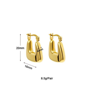 CZ Zircon Plated Hoop Stud Dangle Earrings for Women