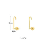 CZ Zircon Plated Hoop Stud Dangle Earrings for Women