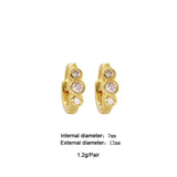 CZ Zircon Plated Hoop Stud Dangle Earrings for Women