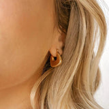 CZ Zircon Plated Hoop Stud Dangle Earrings for Women