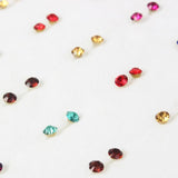 100 Pair Crystal Stud Earrings Set Girl Baby Plastic Mini Jewelry Birthday Gift