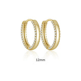 925 Sterling Silver Small Hoop Earrings 12mm Circle Round Huggie Piercing