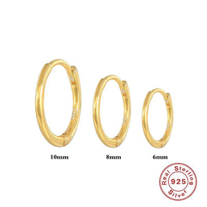 3pcs 925 Sterling Silver Hoop Earrings Set for Women Huggie Earring
