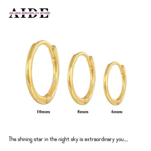 3pcs 925 Sterling Silver Hoop Earrings Set for Women Huggie Earring