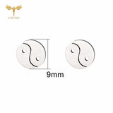 12 Pairs Chinese Tai Chi Earrings Stainless Steel Stud Set
