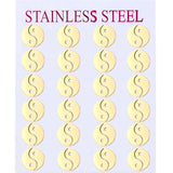 12 Pairs Chinese Tai Chi Earrings Stainless Steel Stud Set