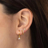 925 Sterling Silver Hoop Earrings for Women Cartilage Fine Jewelry