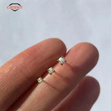 3Pcs 925 Sterling Silver Flower Stud Earrings 2/3/4mm Zirconia