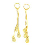 14K Yellow Garnet Drop Earrings for Women