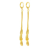 14K Yellow Garnet Drop Earrings for Women