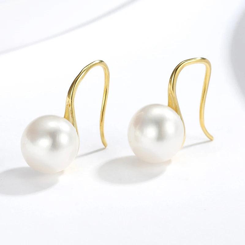 8-8.5mm Freshwater Pearl Stud Earrings 925 Sterling Silver Classic