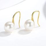 8-8.5mm Freshwater Pearl Stud Earrings 925 Sterling Silver Classic