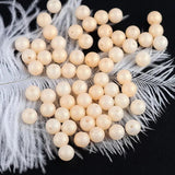50pcs 8mm Perforated Frosted Round Pearl Plastic Beads DIY Necklace Bracelet