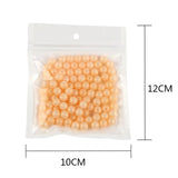 50pcs 8mm Perforated Frosted Round Pearl Plastic Beads DIY Necklace Bracelet