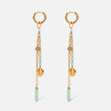 18K Plated Stainless Steel Waterproof Literary Girl Earrings