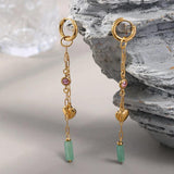 18K Plated Stainless Steel Waterproof Literary Girl Earrings