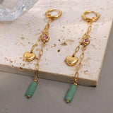 18K Plated Stainless Steel Waterproof Literary Girl Earrings