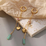 18K Plated Stainless Steel Waterproof Literary Girl Earrings