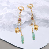 18K Plated Stainless Steel Waterproof Literary Girl Earrings