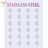 Rose Flower Earrings Women Stainless Steel Jewelry Set