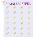 Rose Flower Earrings Women Stainless Steel Jewelry Set