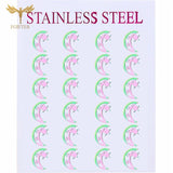 12 Pairs Stainless Steel Moon Star Earrings Set