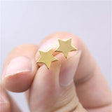 Classic Style Star Earrings Set Stainless Steel Jewelry 12 Pairs