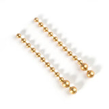 Metal Round Balls Long Earrings Set for Women Beads Dangle Drop