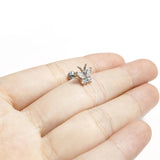 F136 Titanium Zirconia Butterfly Earrings 16g Ear Bone Nail Lip Stud