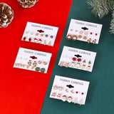 Christmas 6 Pairs Alloy Snow Earring Set for Women