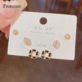 Delicate 3 Pairs Set Earrings S925 Silver 14k Plated Cartilage Piercing