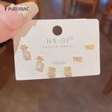 Delicate 3 Pairs Set Earrings S925 Silver 14k Plated Cartilage Piercing