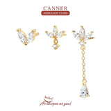 3Pcs Set Borla Korea Earring Drop Earrings 18K Jewelry