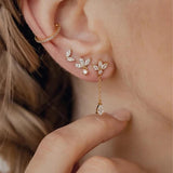 3Pcs Set Borla Korea Earring Drop Earrings 18K Jewelry