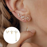 3Pcs Set Borla Korea Earring Drop Earrings 18K Jewelry