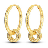 Yellow Starlight Hoop Earrings 925 Silver Women Earring