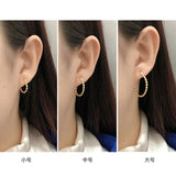925 Silver Circle Hoop Earring for Women