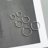 925 Silver Circle Hoop Earring for Women