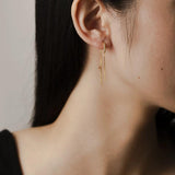 925 Silver Single Chain 65mm Drop Earring Women Punk