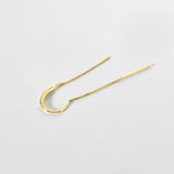 925 Silver Single Chain 65mm Drop Earring Women Punk
