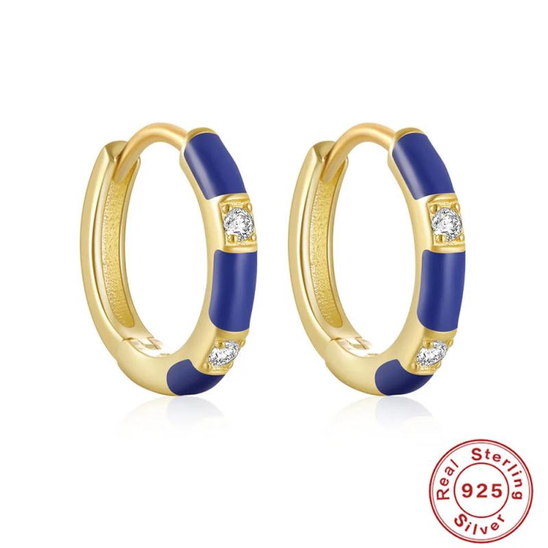 Classic 925 Silver Drop Earrings Zirconia