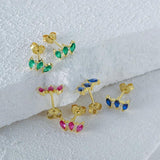 Classic 925 Silver Drop Earrings Zirconia