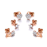 Lock & Key Rhinestone Earrings Set Crystal Earrings For Women