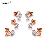 Lock & Key Rhinestone Earrings Set Crystal Earrings For Women
