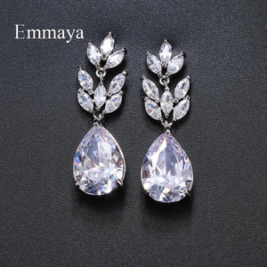Three-Color Plant Shape Earrings for Women Wedding Travel Gift