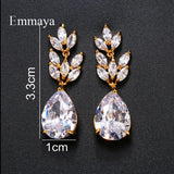 Three-Color Plant Shape Earrings for Women Wedding Travel Gift