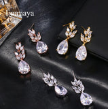 Three-Color Plant Shape Earrings for Women Wedding Travel Gift