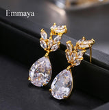 Three-Color Plant Shape Earrings for Women Wedding Travel Gift