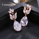Three-Color Plant Shape Earrings for Women Wedding Travel Gift