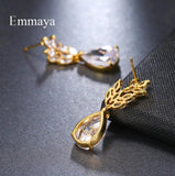 Three-Color Plant Shape Earrings for Women Wedding Travel Gift